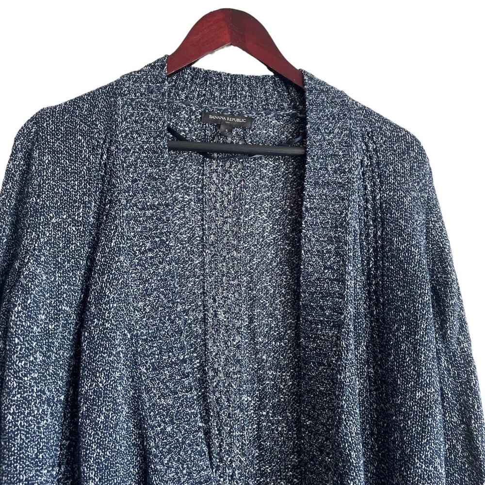 Banana Republic Women Cardigan Sweater S Blue Open Front Casual Minimalistic - Picture 10 of 11